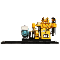 Foreuse hydraulique rotative multifonction portable à moteur diesel Cummins 22 CV, profondeur 200 m, diamètre 250 mm, moteur Honglun