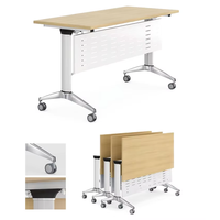 Table de bureau en bois multifonctionnelle réglable et pliable avec roulettes, bureau debout extensible et pivotant pour usage commercial
