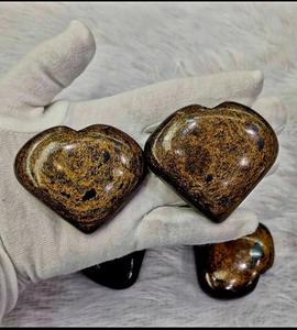 คริสตัลบรอนไซต์ธรรมชาติคุณภาพส่งออก รูปหัวใจ สำหรับการทำสมาธิ การบำบัด การปรับสมดุลจักระ และการบำบัดด้วยพลังงาน มีจำหน่ายแล้ว - Product Image 2