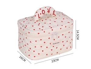 Sac <span class=keywords><strong>de</strong></span> maquillage matelassé Portable <span class=keywords><strong>grande</strong></span> capacité amour coeur filles <span class=keywords><strong>trousse</strong></span> <span class=keywords><strong>de</strong></span> <span class=keywords><strong>toilette</strong></span> sac <span class=keywords><strong>de</strong></span> rangement beauté pochettes sac pour femmes - Product Image 3