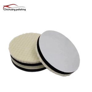Ch'iChuang OEM DA Tampon de polissage automobile en laine de mouton 100% naturelle, Hebei, grain 100, abrasif moyen, forme disque - Product Image 1