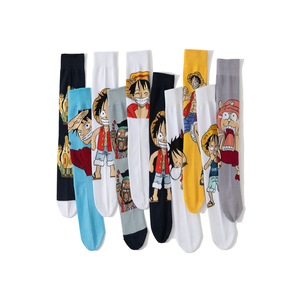 Chaussettes mi-mollet colorées à motifs originaux, style streetwear tendance, chaussettes en coton peigné pour hommes, chaussettes mi-mollet 2025 - Product Image 6
