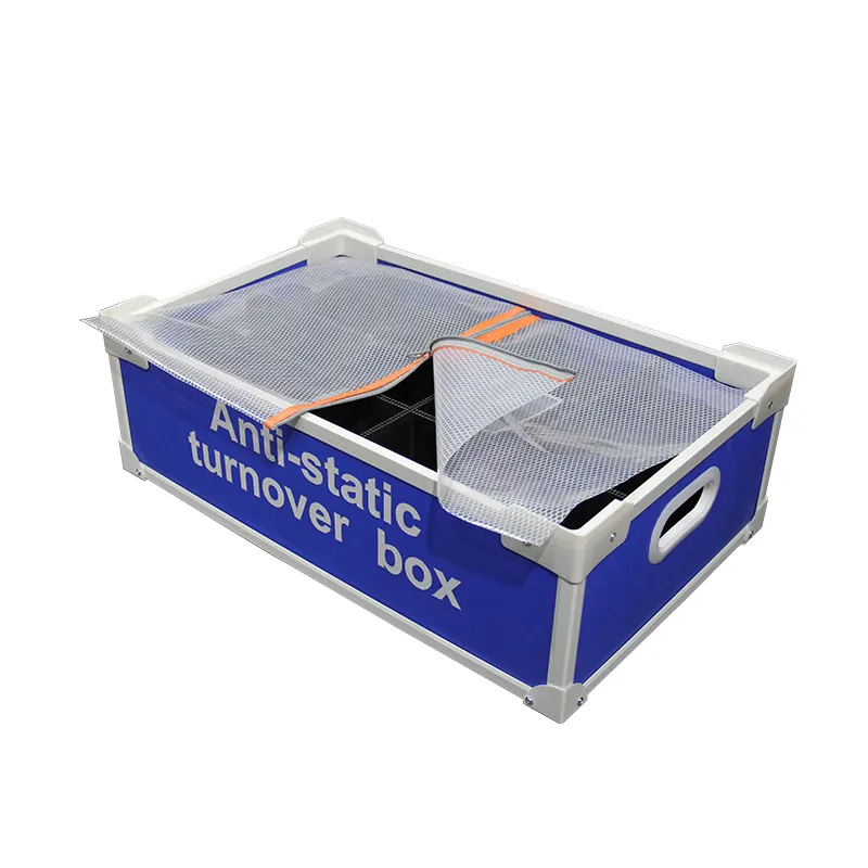 PP Durable Custom Eu Warehouse Logistics Delivery Storage Stackable PP Turnover Box With Side Frame PP Sheet