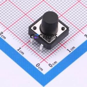 TS015-CBW1FH10.5 Tactile Switch Through hole-4P,12x12mm Switch Single Pole Single Throw Round Button 2.5N Through Hole - Product Image 1