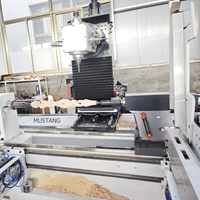 Tour à bois CNC 5 axes entièrement automatique MT1203-5A Mustang, multi-têtes avec moteur 5,5 kW