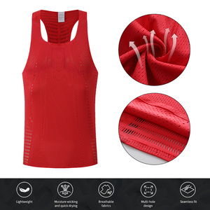 เสื้อกล้ามวิ่ง<span class=keywords><strong>มาราธอน</strong></span>ผู้ชาย น้ำหนักเบา โพลีเอสเตอร์ 100% เสื้อกล้ามแห้งเร็ว เสื้อกีฬาฟิตเนส - Product Image 2