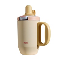 Nouvelle Tasse à Café Isotherme Double Paroi en Acier Inoxydable pour Femme avec Poignée Grande Capacité – Idéale pour le Bureau