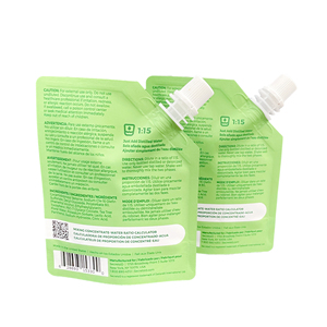 Bolsa de boquilla personalizada Premium para cosméticos de champú líquido 50ml 100mL Embalaje de pie de aluminio - Product Image 5