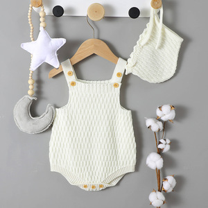 Tutina in Maglia Senza Maniche per Neonati Autunno-Inverno, Pagliaccetto in Cotone per Bambini e Bambine - Product Image 2