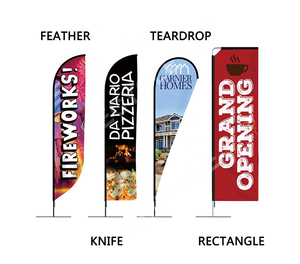 Рекламный комплект: флагшток из стекловолокна с баннерами-«слезами» и индивидуальной подставкой для пляжного флага - Product Image 4