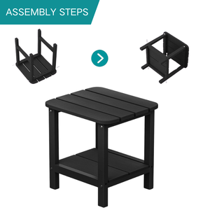 Venta caliente anticorrosión Durable HDPE impermeable patio interior exterior mesa auxiliar - Product Image 5