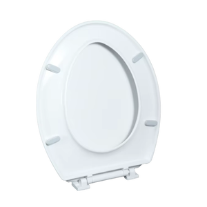 Siège de toilette rond blanc moderne de haute qualité avec charnières réglables et matériaux robustes pour une utilisation durable dans la salle de bain - Product Image 1