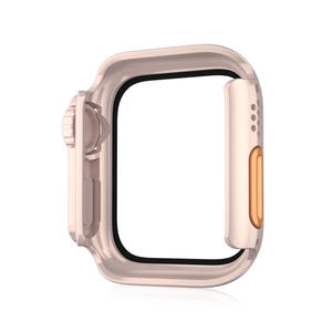 Cobertura completa parachoques PC duro impermeable CaseTempered vidrio pantalla Protector reloj cubierta para <span class=keywords><strong>Apple</strong></span> <span class=keywords><strong>Watch</strong></span> 8 7 6 <span class=keywords><strong>SE</strong></span> 44mm 45mm 42mm - Product Image 6