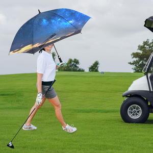 Novelty Modern All in 1 Full Printing Windproof Waterproof Auto Open Sunshade Uv Protection Golf Umbrella for Business Gifts