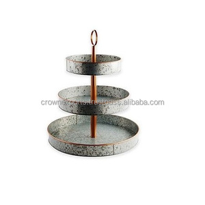 Natural galvanized cake stand for wedding and birthday parties in high quality metal use Cake Tool Metal Cake Stand - Product Image 4