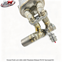 Ensemble d'échappement arrière en titane KM Premium pour Ferrari F430 4.3L V8 2005-2009, section arrière haute performance à commande à distance