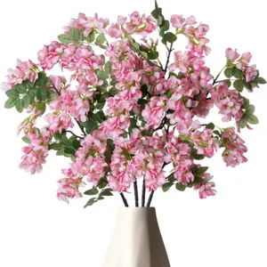 4 adet yapay Sophora çiçekler sahte asılı ipek asma buket ev duvar düğün parti avlu dekorasyon için
