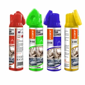 Quatre couleurs la plus récente brosse supérieure de mise à niveau avec spray nettoyant en mousse multi-usages 650ml pour le nettoyage intérieur - Product Image 6
