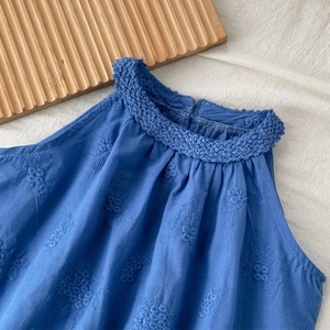 Ensemble d'été pour filles : Nouveau débardeur brodé en dentelle et <span class=keywords><strong>pantalon</strong></span> large en dentelle, ensemble deux pièces, vente en gros pour filles de 2 à <span class=keywords><strong>10</strong></span> <span class=keywords><strong>ans</strong></span> - Product Image 4
