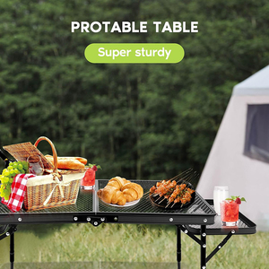 <span class=keywords><strong>Mesa</strong></span> de barbacoa KingGear, mesas de campamento plegables, <span class=keywords><strong>mesa</strong></span> de parrilla de camping <span class=keywords><strong>con</strong></span> 2 paneles de Ala - Product Image 4
