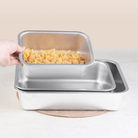 Plaque de cuisson profonde Lecos en acier inoxydable argenté de qualité supérieure, résistante à la déformation, robuste, multi-tailles, pour la cuisson des biscuits