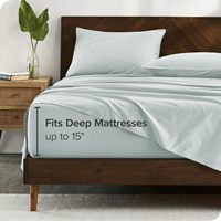 Cloudland 300 fils ensemble de draps en coton draps doubles doux avec style uni et motif solide literie en gros