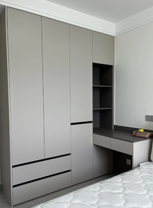 Armoire en mélamine portable de style moderne Ensemble de chambre à coucher écologique et personnalisé en vente directe en usine pour votre chambre à coucher - Product Image 3