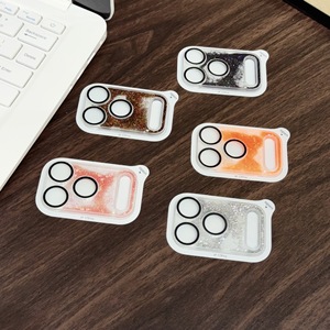 Protection d'objectif en verre trempé à absorption forte avec design pailleté effet sable mouvant pour iPhone 17 Pro Max - Product Image 2