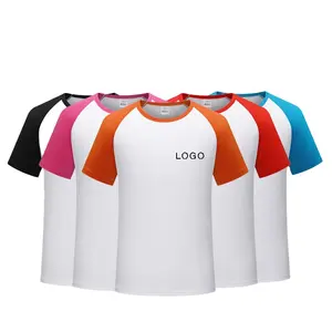 Modal Raglan round neck short-sleeved T-shirt custom logo group clothing advertising T-shirt embroidery screen printing
