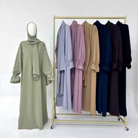 Nouvelle Robe Abaya Islamique Moderne pour Femme, Couleur Unie, Élégante et Décontractée, Collection Printemps-Été 2026 – Vente en Gros