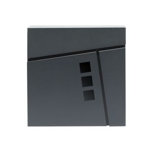 Boîte aux lettres murale extérieure moderne <span class=keywords><strong>en</strong></span> aluminium noir avec serrure à came, boîte aux lettres de haute qualité pour <span class=keywords><strong>la</strong></span> réception de lettres - Product Image 2