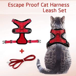 Setelan Tali dan Kekang Luar Ruangan Kucing, Set Tali Kekang dan Jalan, Mewah, Antilembap, Rompi Luar Ruangan untuk Cuaca Dingin - Product Image 3
