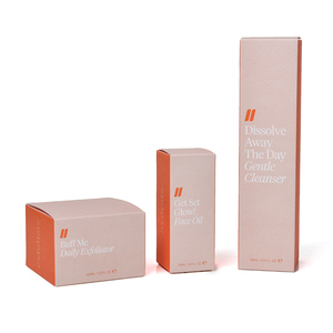 Boîtes d'emballage en papier kraft recyclable pour ensembles de soins de la peau avec logo personnalisé écologique, impression avec vernis mat, pour ensembles de beauté - Product Image 2