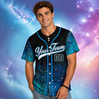 Usine source OEM ODM, maillot de baseball personnalisé 100% polyester par sublimation, uniforme sportif respirant à boutons
