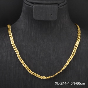 Chaîne cubaine en laiton plaqué or pour homme, design hip-hop, collier long, prix de gros Jxx 2022 - Product Image 5