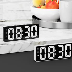 Reloj despertador Digital LED con función de repetición, alarma Dual de mesa con Control de voz, modo nocturno de brillo, HD - Product Image 6