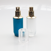 Bouteille en verre cylindrique de luxe de 30 ml et 50 ml pour fond de teint, essence, tonique, soin de la peau, avec impression personnalisée du logo, haute qualité