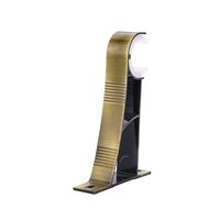 Raccords de support de tringle à rideau simple double en alliage d'aluminium épaissi base romaine couleur dorée et support de tringle à rideau couleur argent