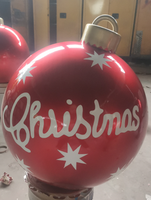 Grande boule en fibre de verre d'extérieur, ornement commercial, sphère en fibre de verre, décoration de Noël pour l'affichage dans les places publiques