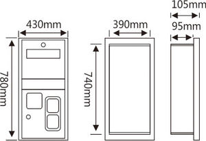 Bidone della spazzatura da <span class=keywords><strong>bagno</strong></span> pubblico incorporato a parete con coperchio ribaltabile In acciaio inossidabile per Hotel commerciale - Product Image 6