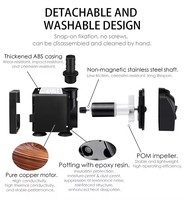 Vente directe d'usine, pompes à eau pour aquarium 3000L/H 3,2M, pompe à eau submersible 45W pour bassin à poissons