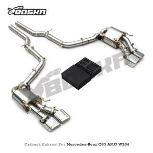 ท่อไอเสียสแตนเลส BOSKA Valvetronic สำหรับ Mercedes-Benz C63 AMG W204 6.2L ปี 2011-2015 หนา 1.5 มม. ผิวขัดเงา - Product Image 5