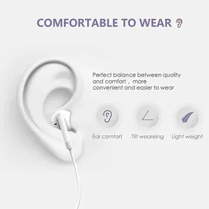 Audífonos Intrauditivos con <span class=keywords><strong>Cable</strong></span> Compatibles con <span class=keywords><strong>iPhone</strong></span> 14/<span class=keywords><strong>13</strong></span>/12, Chipset JL, Micrófono, Ligeros, Interfaz de PVC, <span class=keywords><strong>Cable</strong></span> de 1.2m - Product Image 3