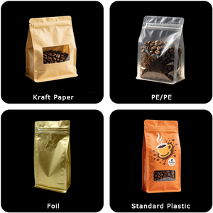 250g túi cà phê bằng nhôm đáy phẳng với <span class=keywords><strong>8</strong></span> túi niêm phong Đường may có vòi để rót thuận tiện - Product Image 3