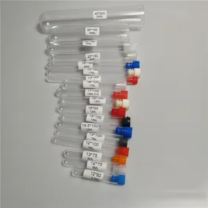 Iabine Hot Verkoop Laboratorium Ps Plastic Chemie Urine 18X105Mm Reageerbuis Met Kurk Stop Voor Medisch Gebruik