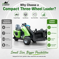 Chargeuse compacte LAWNIO certifiée CE EPA EuroV ISO, à transmission hydraulique intégrale, machine polyvalente pour vignobles