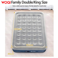 Matelas gonflable en PVC WOQI de haute qualité, allongé et élargi, double places, avec pompe électrique intégrée