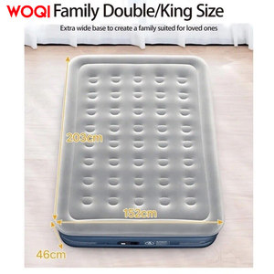 WOQI kualitas tinggi diperpanjang dan lebar okupansi ganda kasur tiup PVC naik tinggi dengan pompa listrik bawaan - Product Image 2