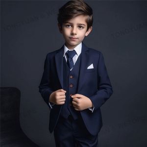 Costume trois pièces élégant pour garçons : veste, pantalon et <span class=keywords><strong>gilet</strong></span> – Idéal pour mariage - Product Image 5