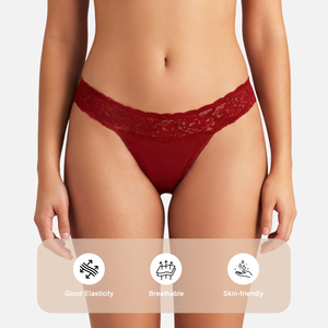 Culottes menstruelles sexy en dentelle à 4 couches anti-fuite personnalisées OEM pour femmes, nouvelle lingerie féminine, <span class=keywords><strong>taille</strong></span> plus, culotte menstruelle, culotte de règles - Product Image 1